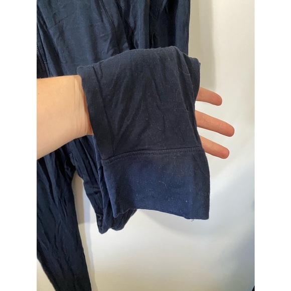 Meundies Onesie in Dark Sapphire Unisex Size S/M Navy Blue Modal with Zipper - Picture 5 of 8